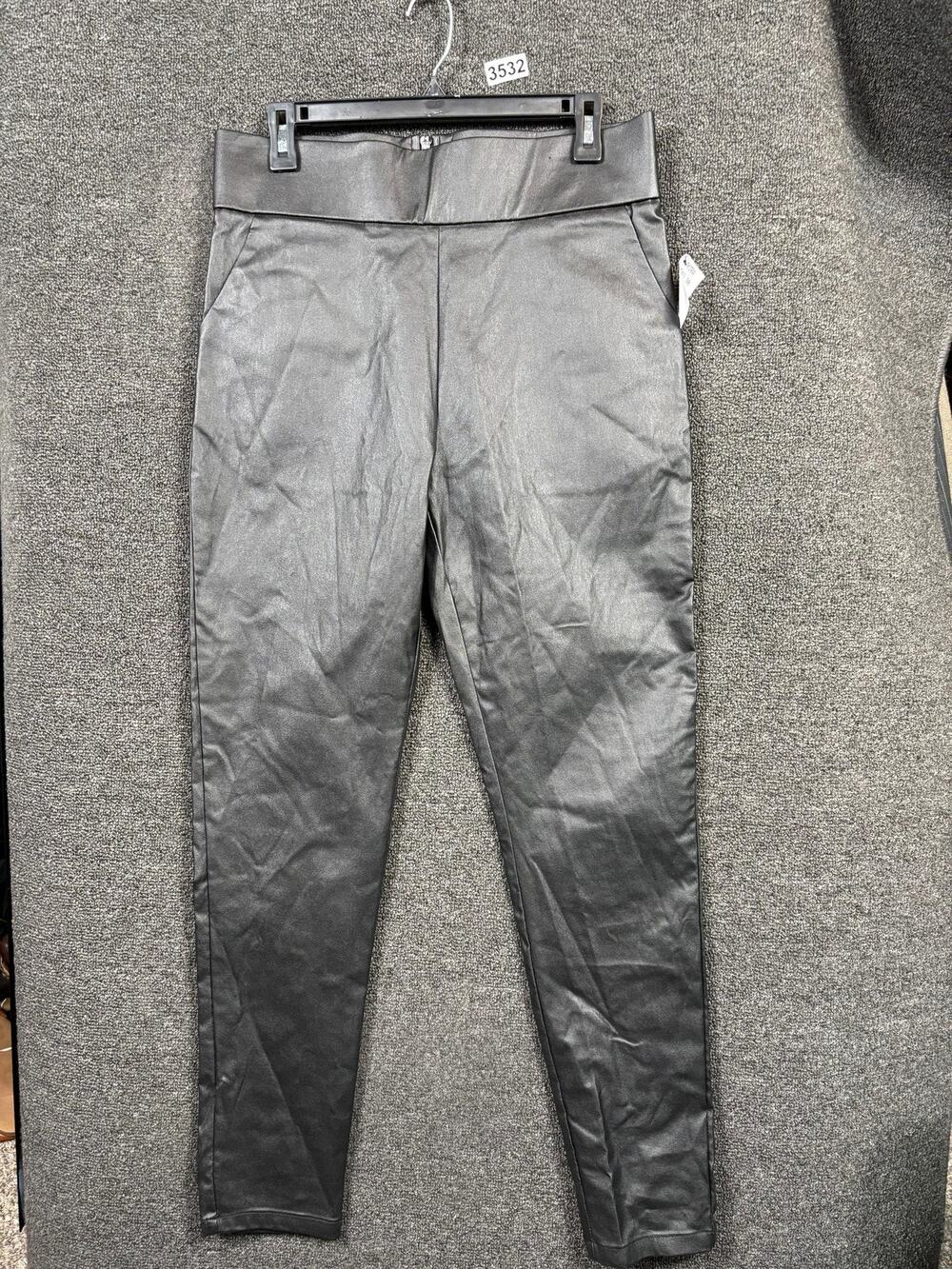 Akira Ammo Pants Womens 2XL Black Faux Leather High Rise Slim Fit Stretch NEW
